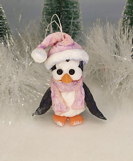 Ватная елочная игрушка "Пингвиненок 5" в интернет-магазине Своими Руками