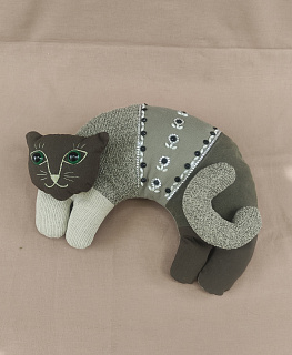 Текстильная подушка "Кот" в интернет-магазине Своими Руками